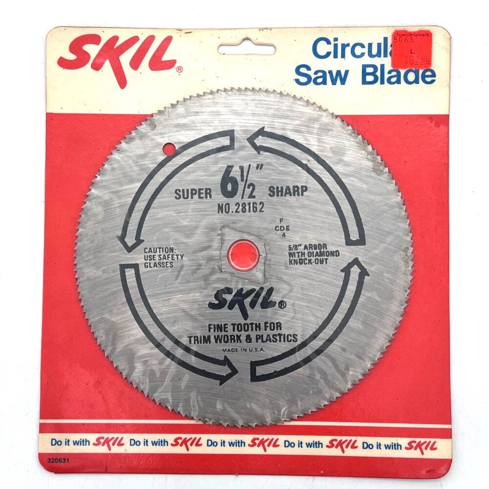 Vintage Skil 6-1/2" Super Sharp Circular Saw Blade 5/8" Arbor No. 28162 Fine USA